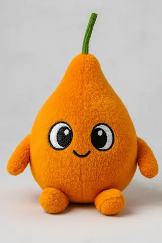 Mascotte orange du Mayay inspirée du fruit de l’iboga